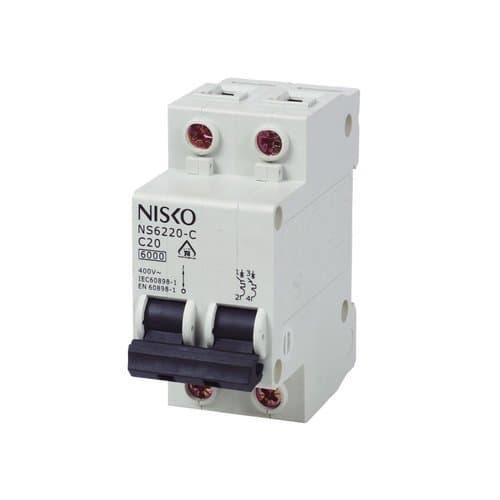 מא"ז ביתי זעיר אוטומטי 6KA אופיין C דו-פאזי NS6210-C 2P 10A