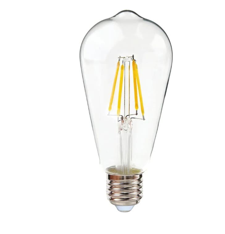 פילמנט לעמעום 8W ST64 שקוף-אור צהוב