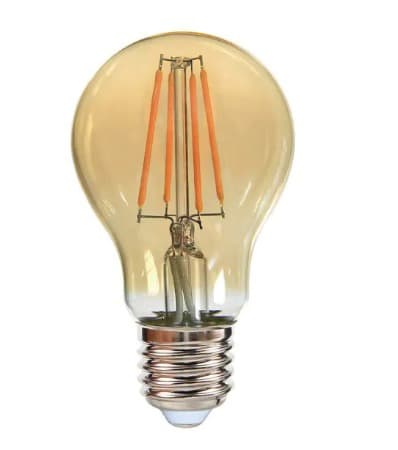 פילמנט לעמעום 8W A60-אור צהוב