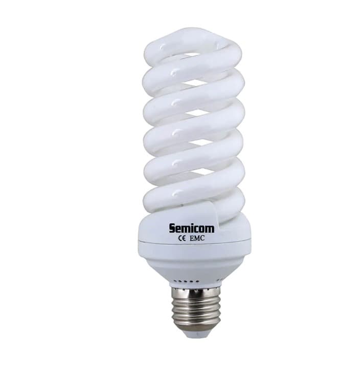נורה חסכונית T2 ספירלה אור חם E14 15W X2