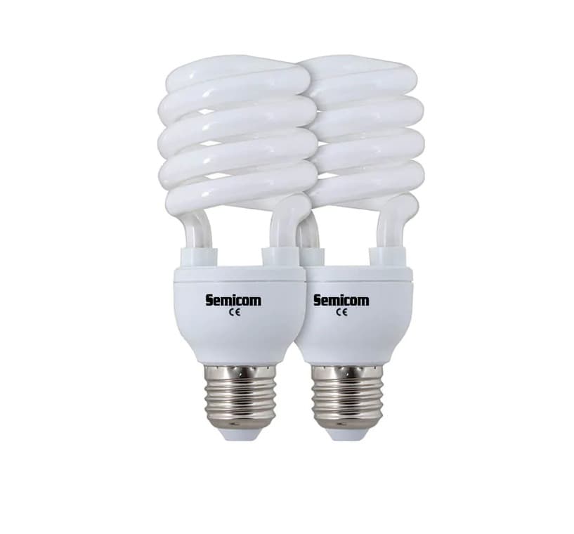 נורה חסכונית T2 ספירלה אור יום E14 15W X2