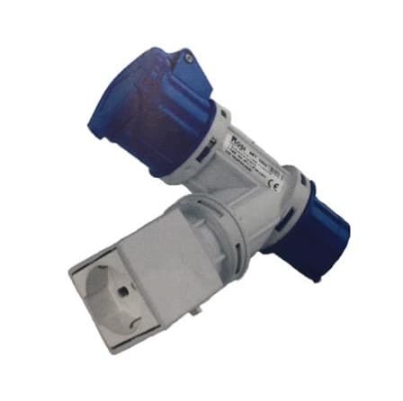 מפצל שקע ישראלי ושקע CEE עבור תקע CEE 3X16