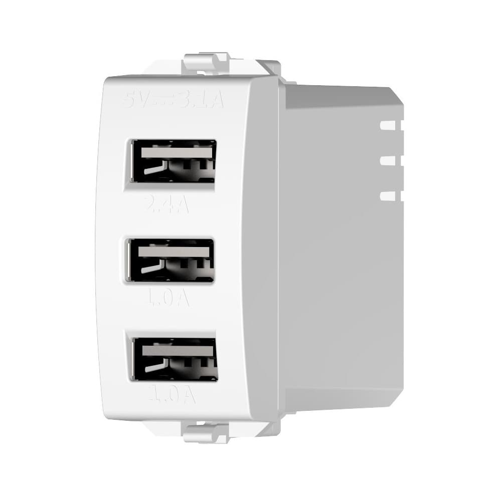 מטען USB 24V AC כולל 3 יציאות