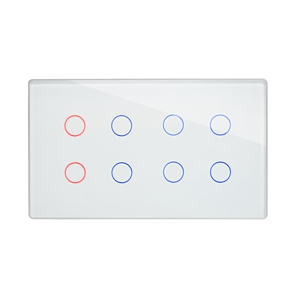 מתג חכם לתאורה / תרחיש 8 כפתורי זכוכית