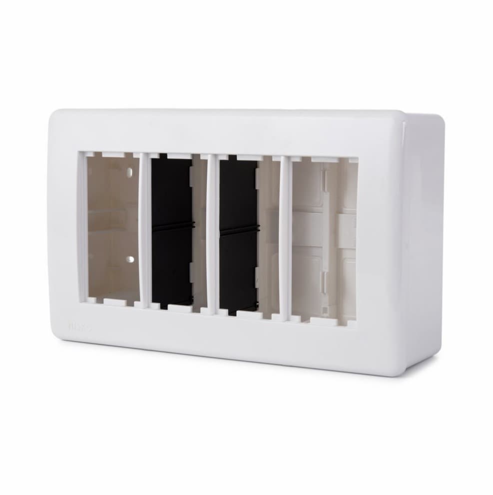 עמדת HOME & OFFICE על הטיח, 8 מודולים, ללא אביזרים