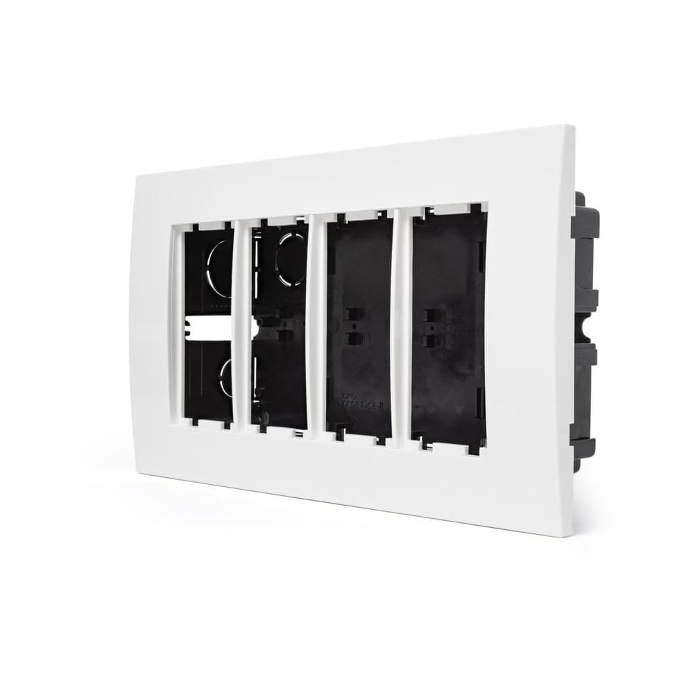 עמדת HOME & OFFICE תחת הטיח, 8 מודולים, ללא אביזרים