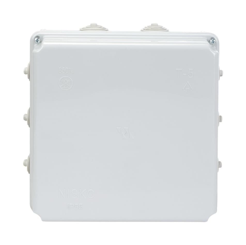 קופסת פיצול עם ניפלים T-5P 200X200X100 IP55