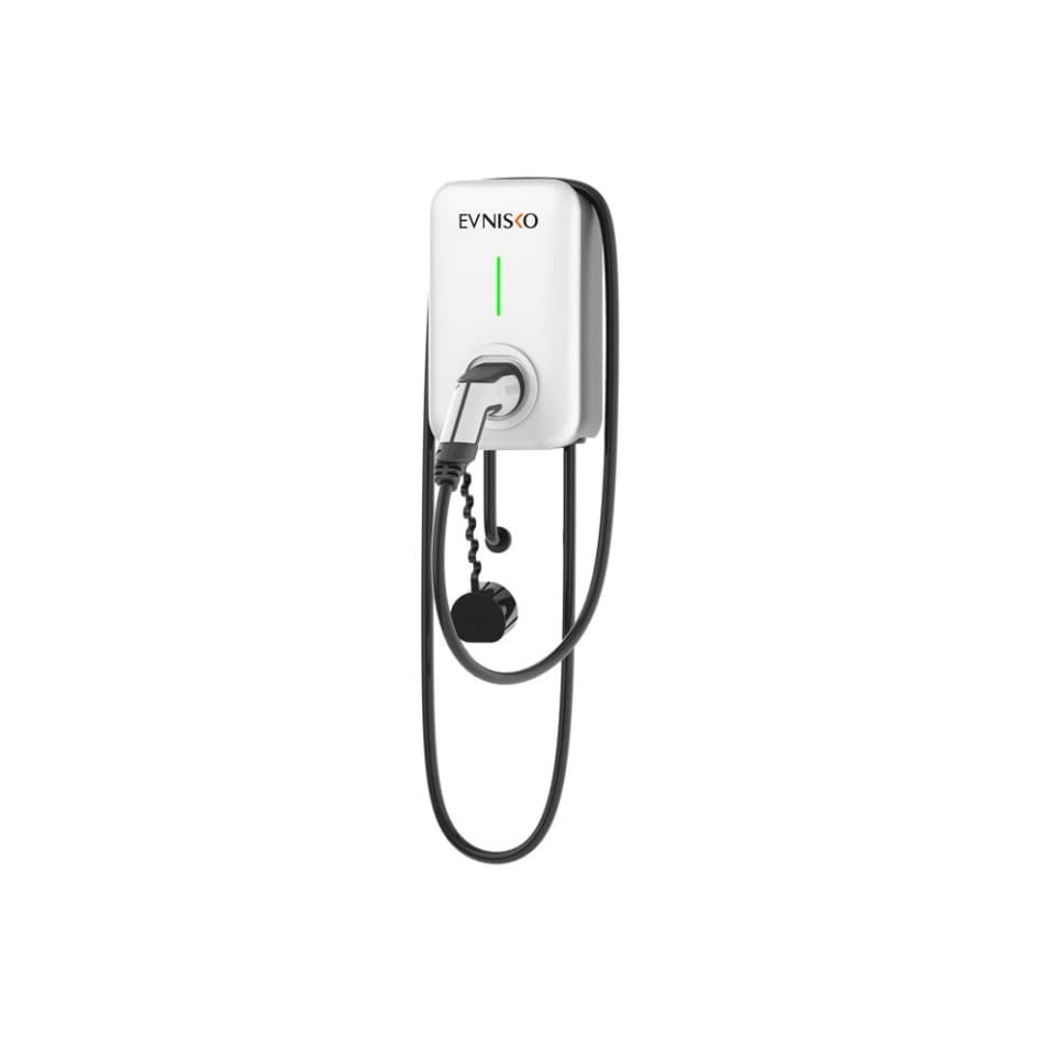 עמדת טעינה לרכב חשמלי EVNisko PLUS TYPE2 בהספק 11kW כולל כבל באורך 5 מטר