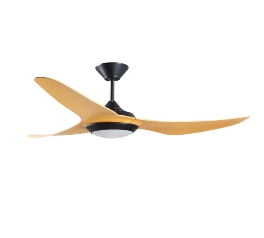 מאוורר תקרה שחור/עץ + LED "TAKEKO 54"